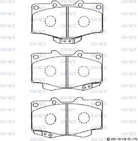 Advics A1N029 - Kit de plaquettes de frein, frein à disque cwaw.fr