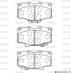 Advics A1N026 - Kit de plaquettes de frein, frein à disque cwaw.fr