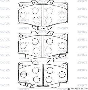 Advics A1N021 - Kit de plaquettes de frein, frein à disque cwaw.fr