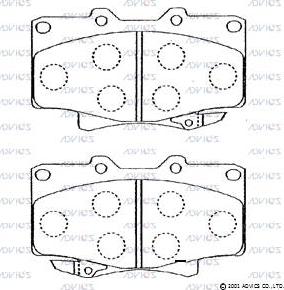 Advics A1N023 - Kit de plaquettes de frein, frein à disque cwaw.fr