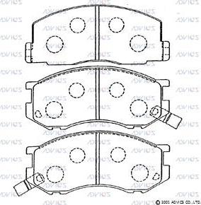 Advics A1N078 - Kit de plaquettes de frein, frein à disque cwaw.fr