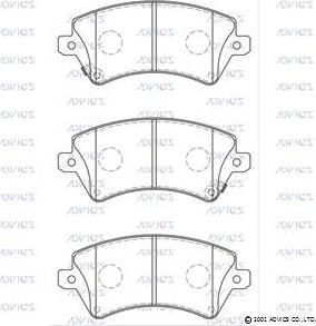 Advics A1N199 - Kit de plaquettes de frein, frein à disque cwaw.fr