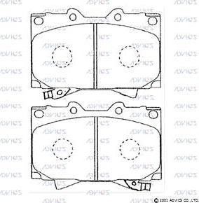 Advics A1N144 - Kit de plaquettes de frein, frein à disque cwaw.fr