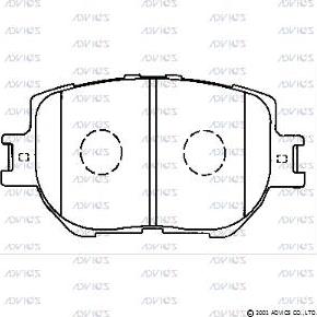 Advics A1N140 - Kit de plaquettes de frein, frein à disque cwaw.fr