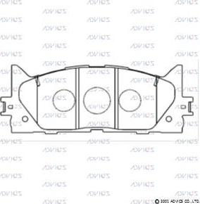 Advics A1N154 - Kit de plaquettes de frein, frein à disque cwaw.fr