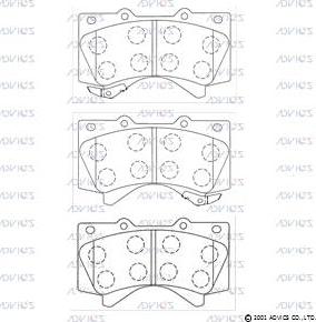 Advics A1N156 - Kit de plaquettes de frein, frein à disque cwaw.fr