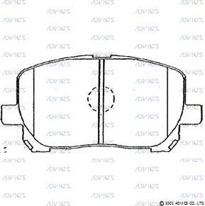 Advics A1N105 - Kit de plaquettes de frein, frein à disque cwaw.fr