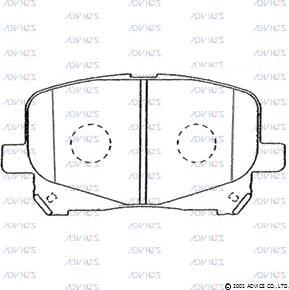 Advics A1N101 - Kit de plaquettes de frein, frein à disque cwaw.fr