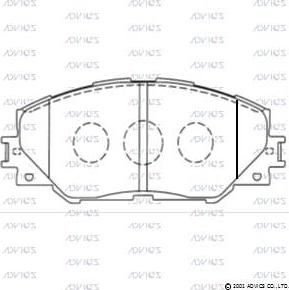 Advics A1N129 - Kit de plaquettes de frein, frein à disque cwaw.fr