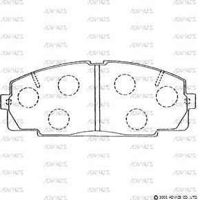 Advics A1N249 - Kit de plaquettes de frein, frein à disque cwaw.fr