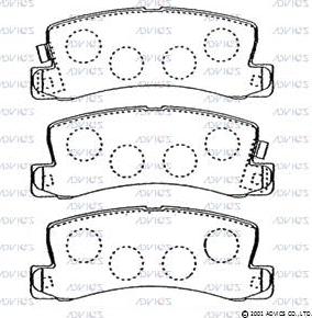 Advics A2N094 - Kit de plaquettes de frein, frein à disque cwaw.fr