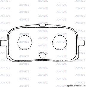 Advics A2N040 - Kit de plaquettes de frein, frein à disque cwaw.fr