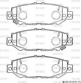 Advics A2N059 - Kit de plaquettes de frein, frein à disque cwaw.fr