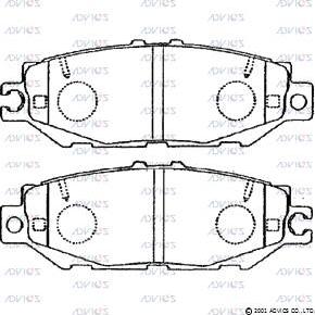 Advics A2N058 - Kit de plaquettes de frein, frein à disque cwaw.fr