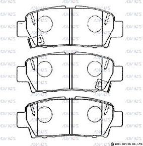 Advics A2N057 - Kit de plaquettes de frein, frein à disque cwaw.fr