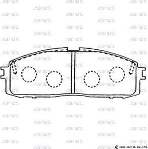 Advics A2N080 - Kit de plaquettes de frein, frein à disque cwaw.fr