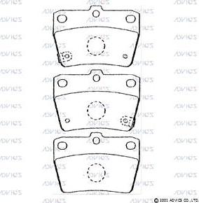 Advics A2N031 - Kit de plaquettes de frein, frein à disque cwaw.fr