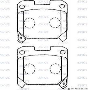 Advics A2N027 - Kit de plaquettes de frein, frein à disque cwaw.fr