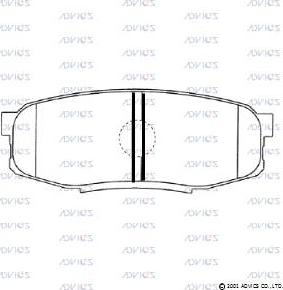 Advics A2N159 - Kit de plaquettes de frein, frein à disque cwaw.fr