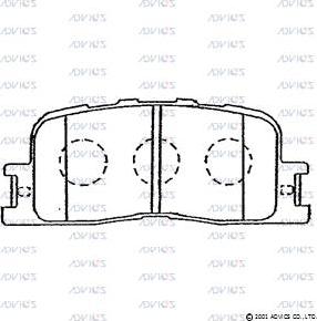 Advics A2N104 - Kit de plaquettes de frein, frein à disque cwaw.fr