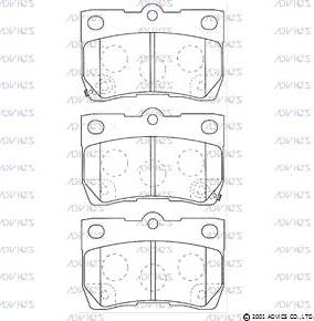 Advics A2N118 - Kit de plaquettes de frein, frein à disque cwaw.fr