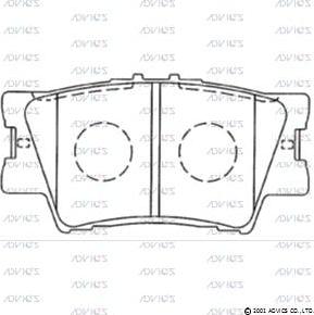 Advics A2N130 - Kit de plaquettes de frein, frein à disque cwaw.fr