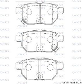 Advics A2N232 - Kit de plaquettes de frein, frein à disque cwaw.fr