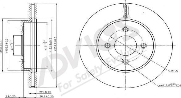 Advics B6F121B - Disque de frein cwaw.fr