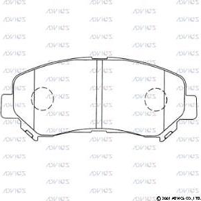 Advics B1N094 - Kit de plaquettes de frein, frein à disque cwaw.fr