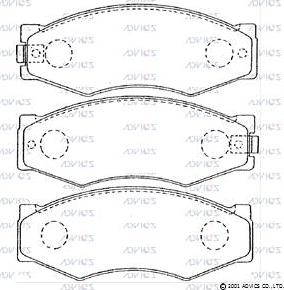 Advics B1N004 - Kit de plaquettes de frein, frein à disque cwaw.fr