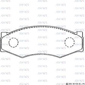 Advics B1N003 - Kit de plaquettes de frein, frein à disque cwaw.fr