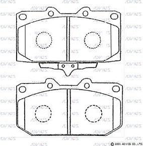 Advics SN105P - Kit de plaquettes de frein, frein à disque cwaw.fr