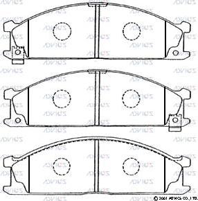 Advics B1N011 - Kit de plaquettes de frein, frein à disque cwaw.fr