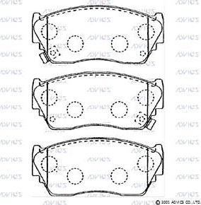 Advics B1N017 - Kit de plaquettes de frein, frein à disque cwaw.fr