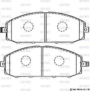 Advics B1N034 - Kit de plaquettes de frein, frein à disque cwaw.fr