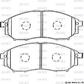 Advics B1N036 - Kit de plaquettes de frein, frein à disque cwaw.fr