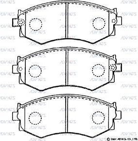 Advics B1N020 - Kit de plaquettes de frein, frein à disque cwaw.fr