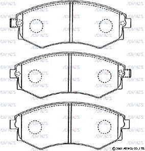 Advics B1N021 - Kit de plaquettes de frein, frein à disque cwaw.fr