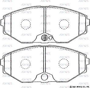 Advics B1N028 - Kit de plaquettes de frein, frein à disque cwaw.fr