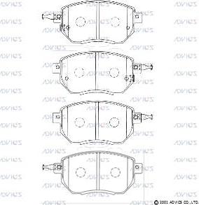 Advics B1N079 - Kit de plaquettes de frein, frein à disque cwaw.fr