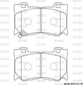 Advics SN506P - Kit de plaquettes de frein, frein à disque cwaw.fr