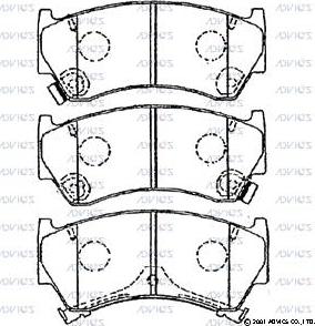 Advics B1N237 - Kit de plaquettes de frein, frein à disque cwaw.fr