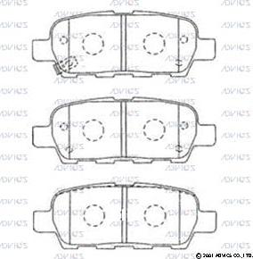 Advics B2N095 - Kit de plaquettes de frein, frein à disque cwaw.fr