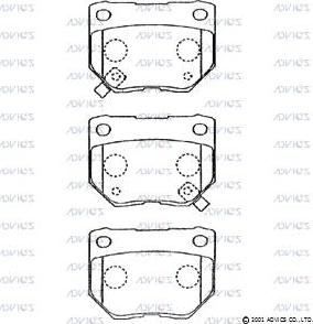 Advics B2N053 - Kit de plaquettes de frein, frein à disque cwaw.fr