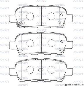 Advics SN891P - Kit de plaquettes de frein, frein à disque cwaw.fr