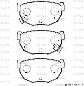 Advics B2N016 - Kit de plaquettes de frein, frein à disque cwaw.fr