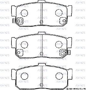 Advics B2N022 - Kit de plaquettes de frein, frein à disque cwaw.fr