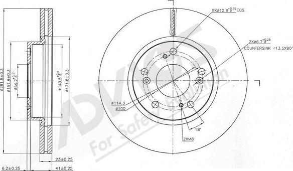 Advics C6F110B - Disque de frein cwaw.fr