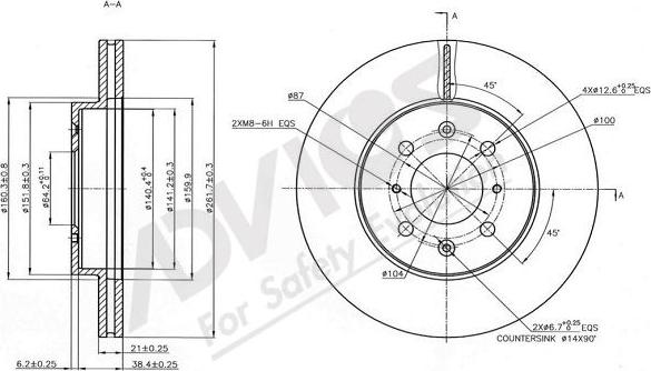 Advics C6F123B - Disque de frein cwaw.fr