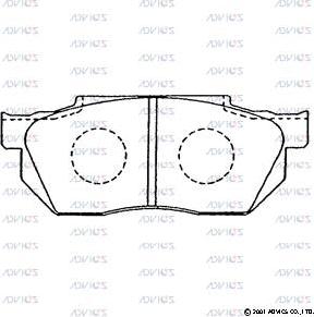 Advics SN403 - Kit de plaquettes de frein, frein à disque cwaw.fr